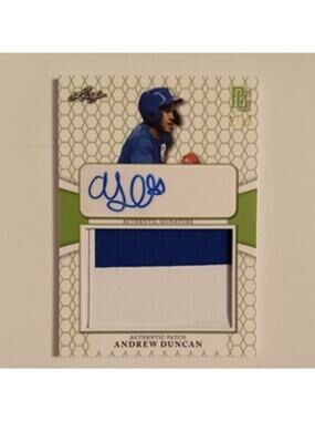 Andrew Duncan  3/10 Authentic Signature Auth Patch Leaf PA-AD1